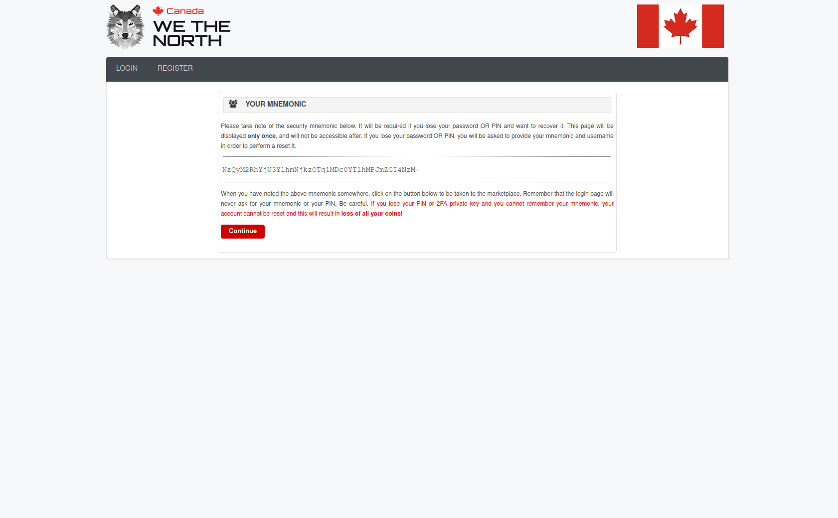 WeTheNorth Market Monero XMR payment dashboard